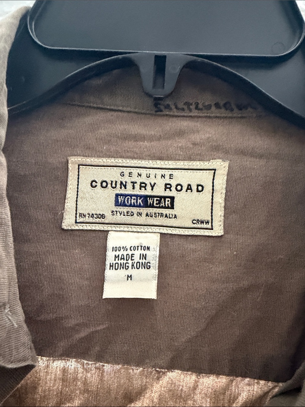 Country Road Men's Brown Lightweight Work Shirt Jacket